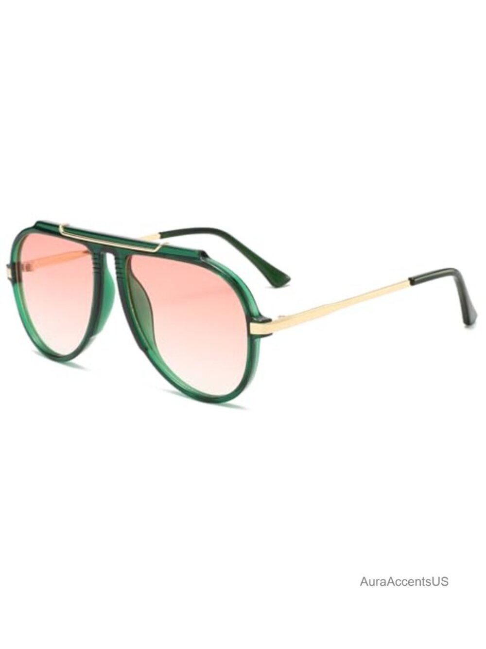 Oversized Retro Pilot Square Sunglasses Flat Top UV400 Driving Glasses